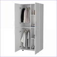 thumbnail image 5 of Armoire, 4-Door Slim with Ample Storage | White | Melamine, 5 of 6