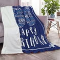 thumbnail image 6 of 80th Birthday Gifts for Men, Happy 80th Birthday Gift Blanket,Blankets, Best Gifts for 80th Birthday Decorations, 80 Years Old Birthday Gift for Husband Grandfather Best Friends, Navy(30"x40"), 6 of 7