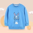thumbnail image 2 of mgoYE Girls Sweatshirts for Toddler Clothes Crewneck Pullover Girl Top Long Sleeve for Kids(Blue,1-2 Years), 2 of 9