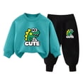 thumbnail image 2 of Pisexur Ensemble de Vêtements d'Automne pour Bébés Filles Garçons 2 Pcs Mode Décontractée Imprimé Mignon Manches Longues Col Rond Chandails en Molleton et Pantalons de Survêtement Ensemble de Survêtement pour Enfants Filles Garçons 3-8 Ans, 2 of 4