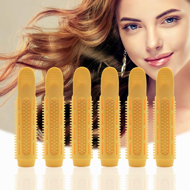 ZECATL Hair Volumizing Clip 6 Pack, Self Grip Fluffy Hair Root Clips for Short & Long Hair, DIY Naturally Fluffy Roots Hair Styling Tool, Stylish & Practical, Ideal Gift (Yellow