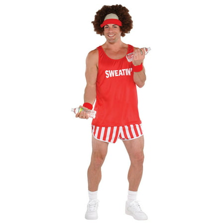 Exercise Maniac Character Kit Costume Richard Simmons Wig Shirt Shorts