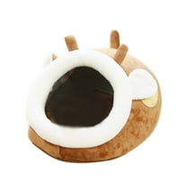 kedshhgu Cute Pet Bed, Self-Warming 2 in 1 Cat Tent Cave for Cats and Small Dogs, Round Feline House Hut with Washable Cushion for Indoor Outdoor