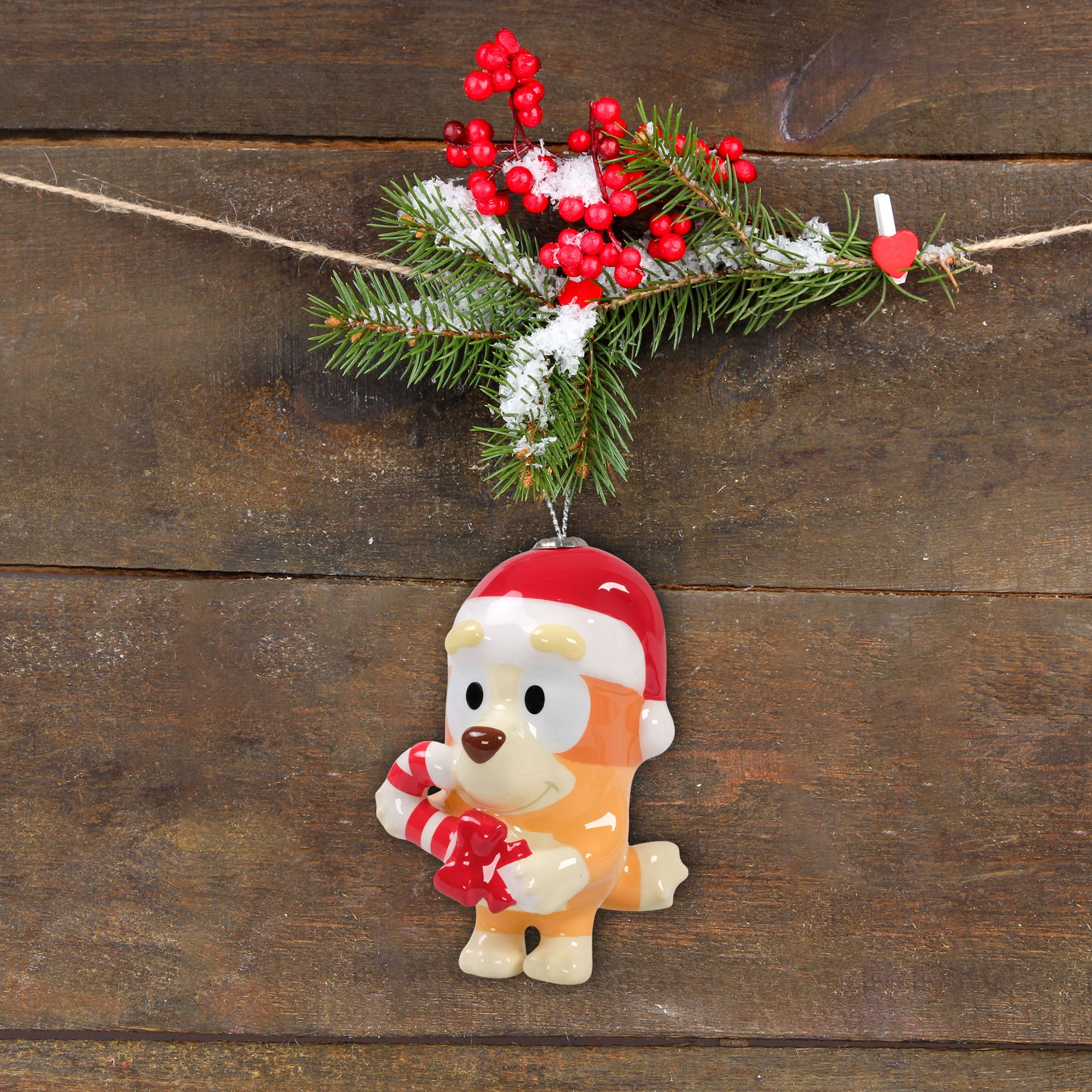 Bluey Bingo Christmas Ornament – Mini Hanging Holiday Decoration