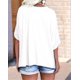 thumbnail image 5 of Camisetas de Gran Tamaño para Mujer, Cuello en V, Corta, Camisetas Holgadas Informales de Verano. M, 5 of 9