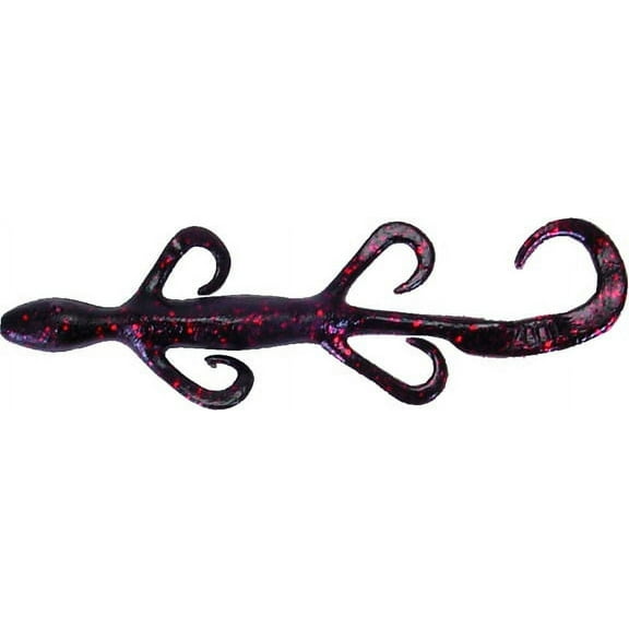 Zoom Lizard 6'' Black Red Glitter 9pk