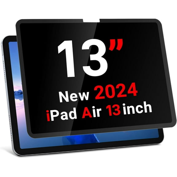 iPad Air 13 inch Privacy Screen (2024-2025, M2, M3 Chip), Removable ipad Air 13 inch Privacy Screen Protector, 30- Degree Anti-Spy Privacy Filter, Anti-Glare, Blue Ray Reduction, Matte Finish