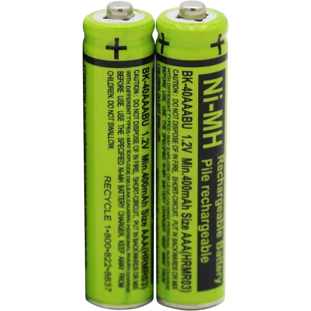 Cerepros 2 BK-40AAABU 1.2V 400mAh Paquetes de baterías para teléfono inalámbrico Panasonic BK40AAABU Highpower Corun