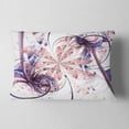 thumbnail image 2 of Designart Blue Pink Fractal Flower Pattern - Abstract Throw Pillow - 12x20, 2 of 5