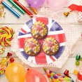 thumbnail image 2 of EeaseCA 32Pcs Decorative Paper Plates Union Jack Pattern Paper Plates Disposable Cake Plates Party Supplies, 2 of 8