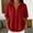 Wine, variant on Women's Peter Pan Pearl Button Short Sleeve Linen Shirt, Relax Curved Hem Casual Summer Office Blouse Gray XXL
