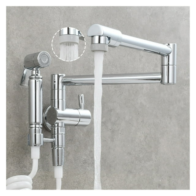 In-wall Single Cold Water Faucet Foldable Faucet Mop Pool Laundry Pool Pressurized Washing Woman Washer Faucet Set ,Easy to Install