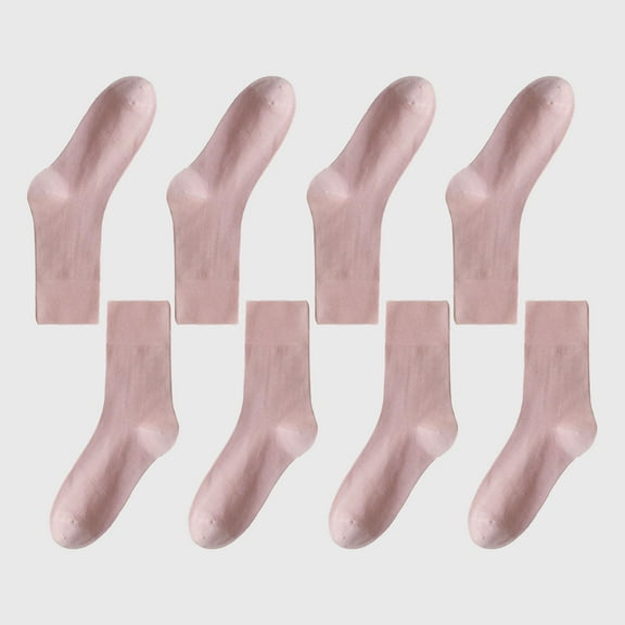 Women's Soft Solid Color Ankle Socks 6Pk - Pink