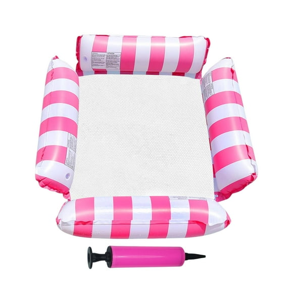 Hamaca de agua shamjiam cama reclinable flotante inflable Rosa