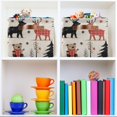 thumbnail image 6 of Yayeee 2 Pack Canvas Storage Basket with Handles for Shelves Fabric Bins Closet Organizer, Retro Christmas Forest, 6 of 8