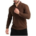 thumbnail image 2 of Fnooota Men's Workout Tops, Athletic Breathable Quick-dry Long Sleeve Activewear Clothing Coffee Size 2XL, 2 of 7