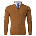 thumbnail image 3 of Bcfgryg Men's Autumn And Winter Solid Colour Outdoor Casual Style Long Sleeve Sweater Sweaters For Men Brown L, 3 of 3