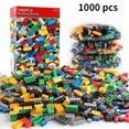 thumbnail image 1 of 300/500/1000 DIY bloques de construcción creativos conjunto a granel bloques clásicos urbanos ensamblados regalo de cumpleaños juguetes educativos para niños,No box 1000 pcs, 1 of 7