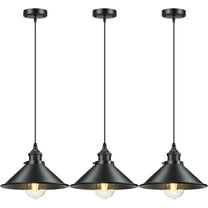 Licperron 3-Light Farmhouse Vintage Metal Shade Pendant Lights