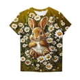 thumbnail image 5 of VKOYWKM Easter Eggs Tshirts for Women Cute Bunny Rabbit Graphic Tees Holiday Crew Neck Short Sleeve Summer T Shirts Easter Tops, 5 of 5