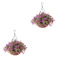 thumbnail image 1 of Monstrate Flores colgantes artificiales de apariencia realista para guirnaldas: bajo mantenimiento y amplia aplicación Púrpura 45cm 2piezas, 1 of 6
