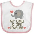 thumbnail image 3 of Inktastic Oma and Opa Love Me Boys or Girls Baby Bib, 3 of 4