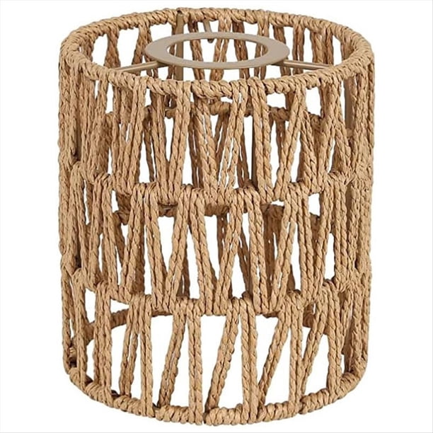 Reemplazo de Cortinas Bohemias, LáMpara Colgante 5,9 Pulgadas , Cubiertas Luz para Ventilador Techo, Pantalla Tejida CilíNdrica