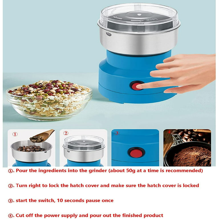 High Power Electric Coffee Grinder Kitchen Cereal Nuts Beans
