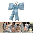 thumbnail image 2 of Chic Checkered Keychain Pendant Stylish Phone Charm Elegant Bag Accessory Bowknot Bag Adornment Gift for Fashion Lovers, 2 of 9