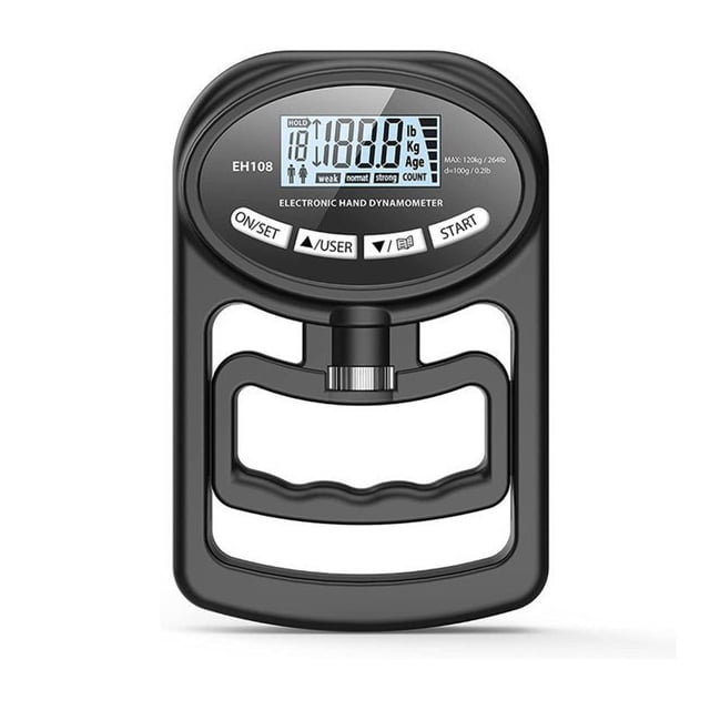 Grip Strength Tester 265Lbs/120Kg Digital Hand Dynamometer Grip Strength Meter USB LCD Screen Hand Grip For Power Training Sport ,Easy to Use