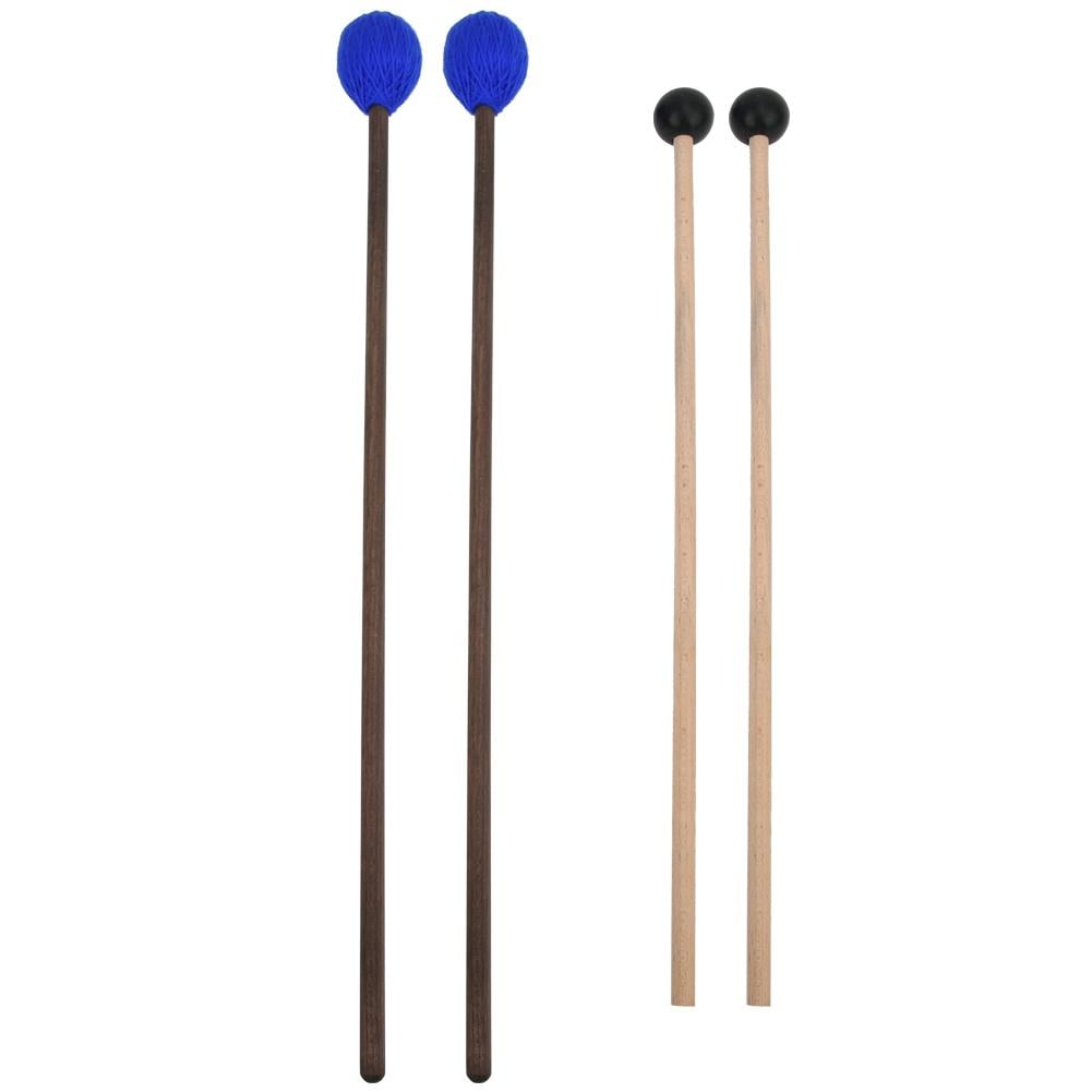 Kritne Yarn Head Marimba Mallet, 4 Pcs Marimba Mallet Yarn and Rubber