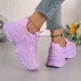 thumbnail image 4 of Rokment Womens Dad Fashion Sneakers Platform Chunky Walking Running Shoes 2026 Spring Fall Breathable Mesh Height Increasing Casual Tennis Shoes Purple Size 6.5, 4 of 7