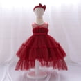 thumbnail image 4 of Vestido de niña Vestido de princesa Vestido de bebé de un año Vestido de niña de flores Vestido de niña con lazo de malla, 4 of 6