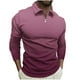 thumbnail image 2 of Blusa y camisa de manga larga con cuello vuelto para hombre, jersey con cremallera, color liso, solapa, blusa de manga larga con cuello vuelto, blusa para hombre, blusa de poliéster, 2 of 5
