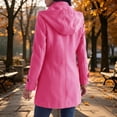 thumbnail image 5 of Enjoytime Winter Coats for Women Double Breasted Mid‑Length Hooded Overcoat Fall Winter Warm Cozy Long Sleeve Outerwear, 5 of 5