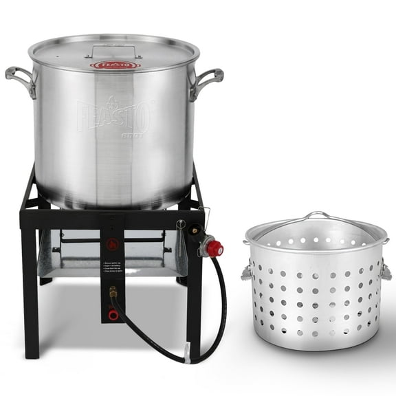 Feasto 80 quart Seafood Boil Pot Kit with Electronic Ignitor