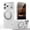 White, variant on Allytechgroup for iPhone 17 Pro Back Cover Case with Magnetic, Built-in Kickstand Anti-Scratch Wireless Charging Support Slim Fit Shell Shockproof Bumper for iPhone 17 Pro