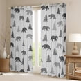 thumbnail image 2 of Manfei Wildlife Animal Bear Black Out Curtains,Tropical Botanical Pine Curtains Pack of 2 (42x63 Each),Rustic Western Farmhouse Bedroom Curtains For Boys,Ultra Soft Home Decor, 2 of 6