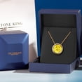 thumbnail image 5 of Gem Stone King 14K Yellow Gold Yellow Zirconia Pendant Necklace for Women (1.50 Cttw, Gemstone, Round 6MM, with 18 inch Chain), 5 of 6