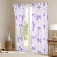 thumbnail image 3 of Erosebridal Purple Cute Bowknot Blackout Curtains Set of 2 (52x84 Each) For Kids,3D Letter E Initial Monogram Print Window Curtains, 3 of 7