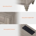 thumbnail image 6 of Side Table with 2 Drawers & Open Shelf, Farmhouse End Table with Charging Station, Wooden Nightstand for Bedroom & Living Room, Grey, 6 of 7
