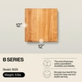 thumbnail image 2 of Open Box John Boos 12 Inch Wide Flat Cutting Board with Feet, Maple Wood Grain, 2 of 9