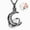 Black-White, variant on Birthstone Crescent Moon Shape Cremation Jewelry for Ashes Urn Necklace Stainless Steel Memorial Lockets Keepsakes Jewelry for Ashes Pendant - Fill kit