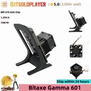 Home BTC Mining Bitaxe 601 Gamma BM1370 Chip 1.5TH/s 2.4G WiFi BTC Lottery Miner Open Sources Bitcoin Solo Miner,Black-A Stand