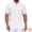 White, variant on DARING DIVA Men's Textured Zip Up Ribbed Hem Short Sleeve Golf Polo Shirts S White