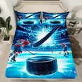 thumbnail image 2 of jejeloiu Ice Hockey Game Bed Sheets,Boys Sport King Sheets,Ice Skating Sheet Set For Teens,Ultra Soft Home Decor,4pcs, 2 of 7