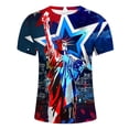 thumbnail image 5 of JURANMO Deal of The Day Mens Patriotic Shirts Short Sleeve Graphic Tees Fashion American Flag Printed T Shirts 4th of July Casual Muscle Fit Tops Big and Tall Blouses Multicolor L, 5 of 6