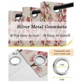 thumbnail image 5 of Butterfly Flower Blackout Curtains 45 Inches Long, Kitchen Black Out Window Treatments, Farmhouse Country Pink Floral on Linen Thermal Insulated Lined Drapes for Small Window with Grommet 42"x45", 5 of 8