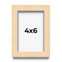 4x6 In Frame Beige Real Wood Picture Frame Width 0.75 inches | Interior Frame Depth 0.5 inches |