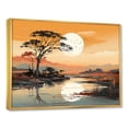 thumbnail image 2 of Designart "Minimalist And Charming African Landscape I" Africa Floater Framed Canvas Wall Art, 2 of 5